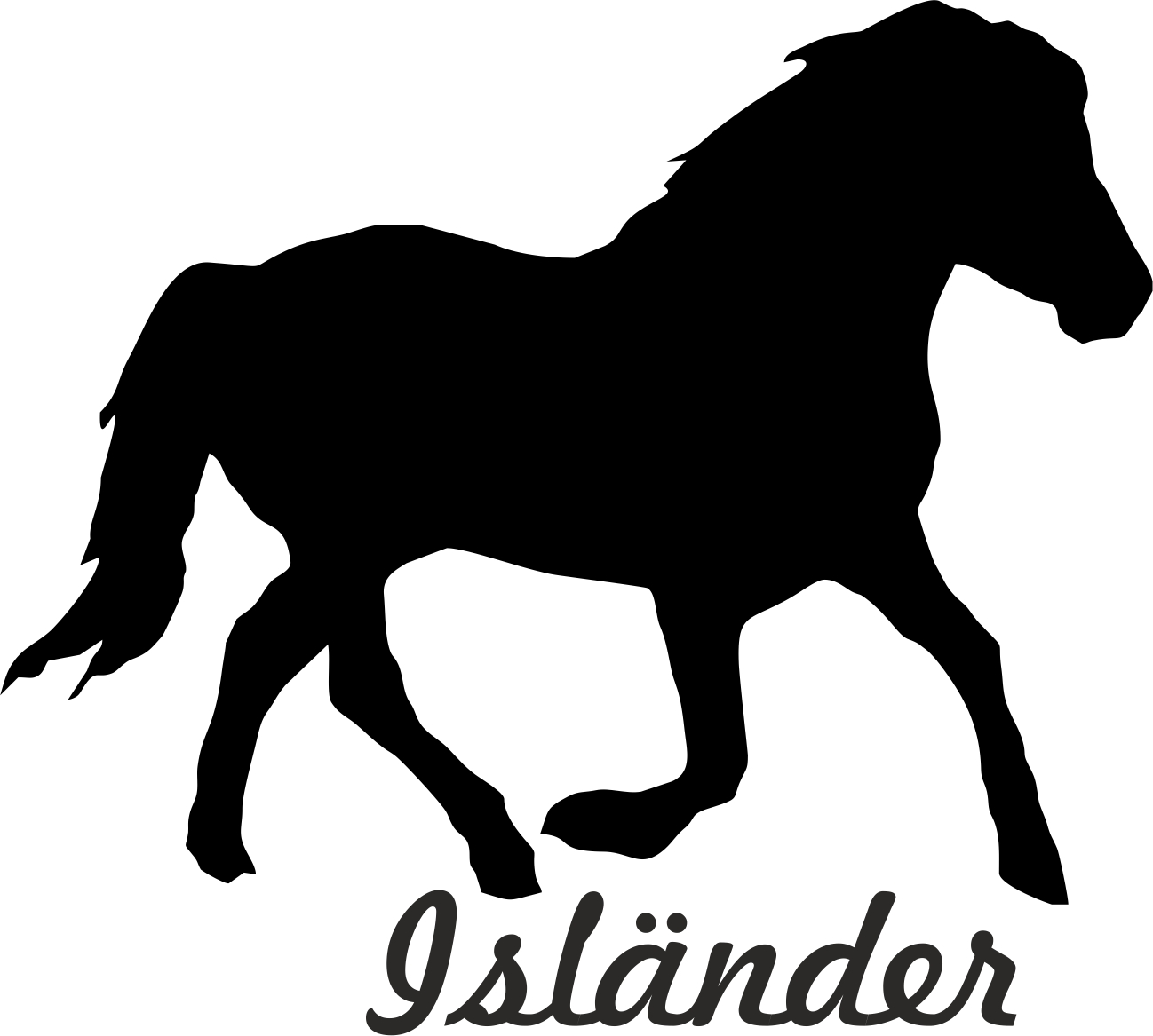 2 x Auto Aufkleber ISLÄNDER PFERD &quot;icelandic horse&quot; Car Sticker ww